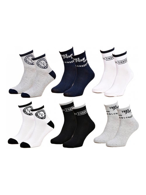 Calzini uomo LONGBOARD Corti Tiges 2 terzi - Confezione da 6 - Kiabi Calzini uomo LONGBOARD Corti Tiges 2 terzi - Confezione da 6 - Kiabi