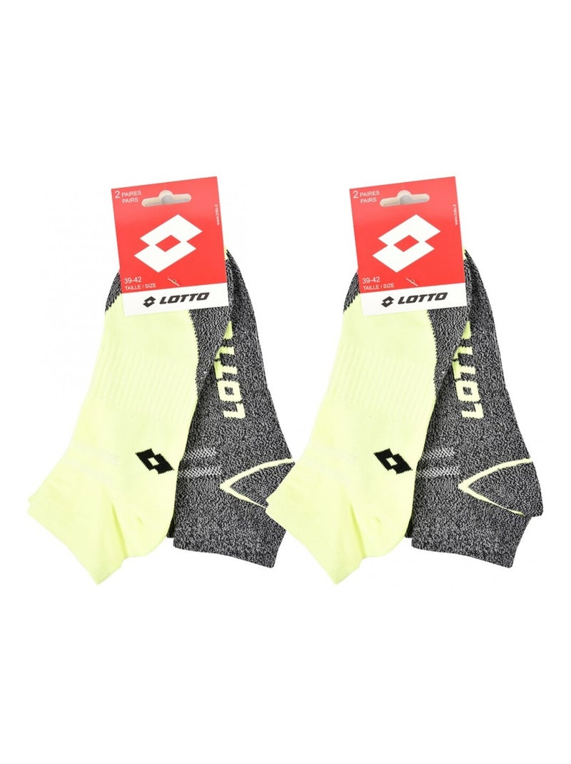 Calzini Uomo LOTTO - Confezione da 4 Grigio giallo nero - Kiabi