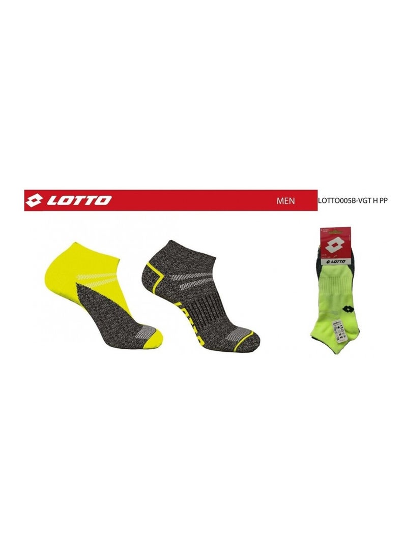 Calzini Uomo LOTTO - Confezione da 4 Grigio giallo nero - Kiabi