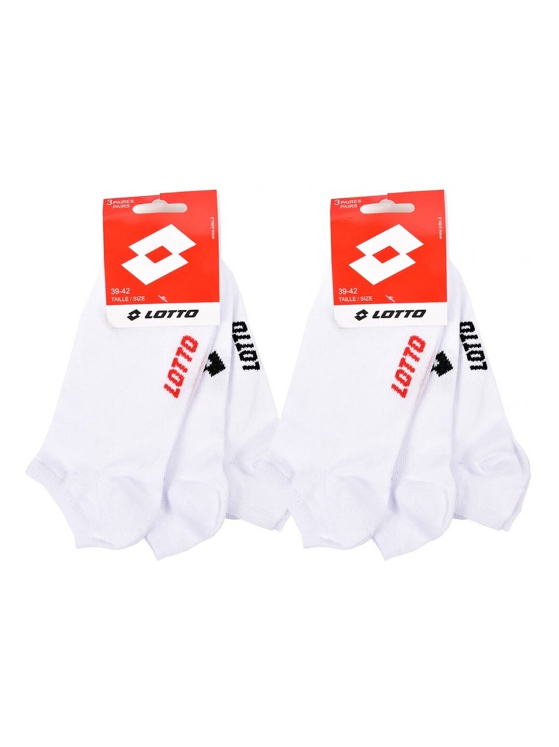 Calzini Uomo LOTTO - Confezione da 6 Bianco - Kiabi