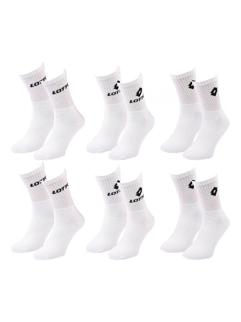 Calzini Uomo LOTTO - Confezione da 6 Bianco - Kiabi