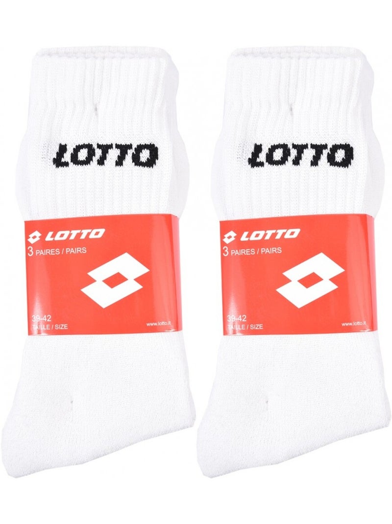 Calzini Uomo LOTTO - Confezione da 6 Bianco - Kiabi