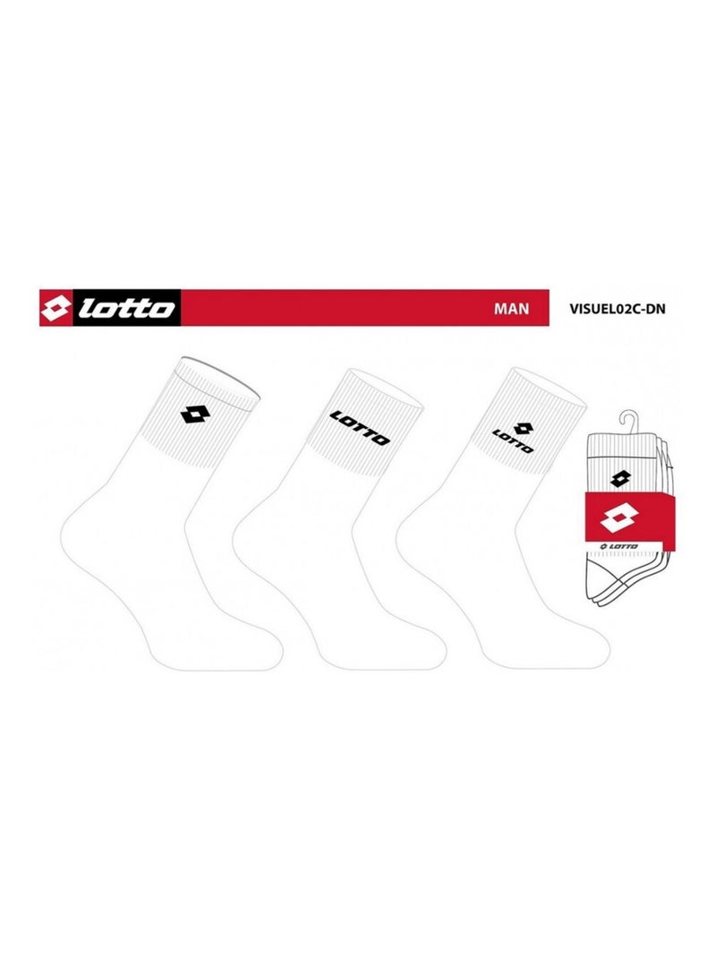 Calzini Uomo LOTTO - Confezione da 6 Bianco - Kiabi