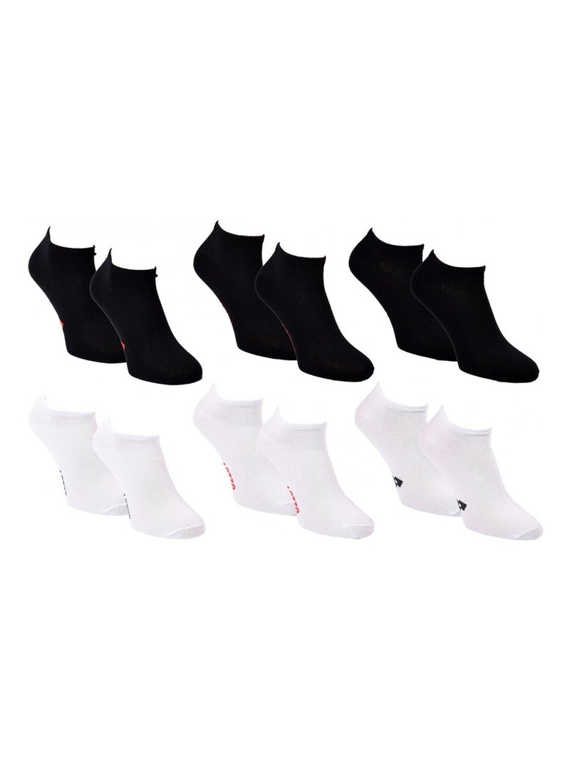Calzini Uomo LOTTO - Confezione da 6 Nero Bianco - Kiabi