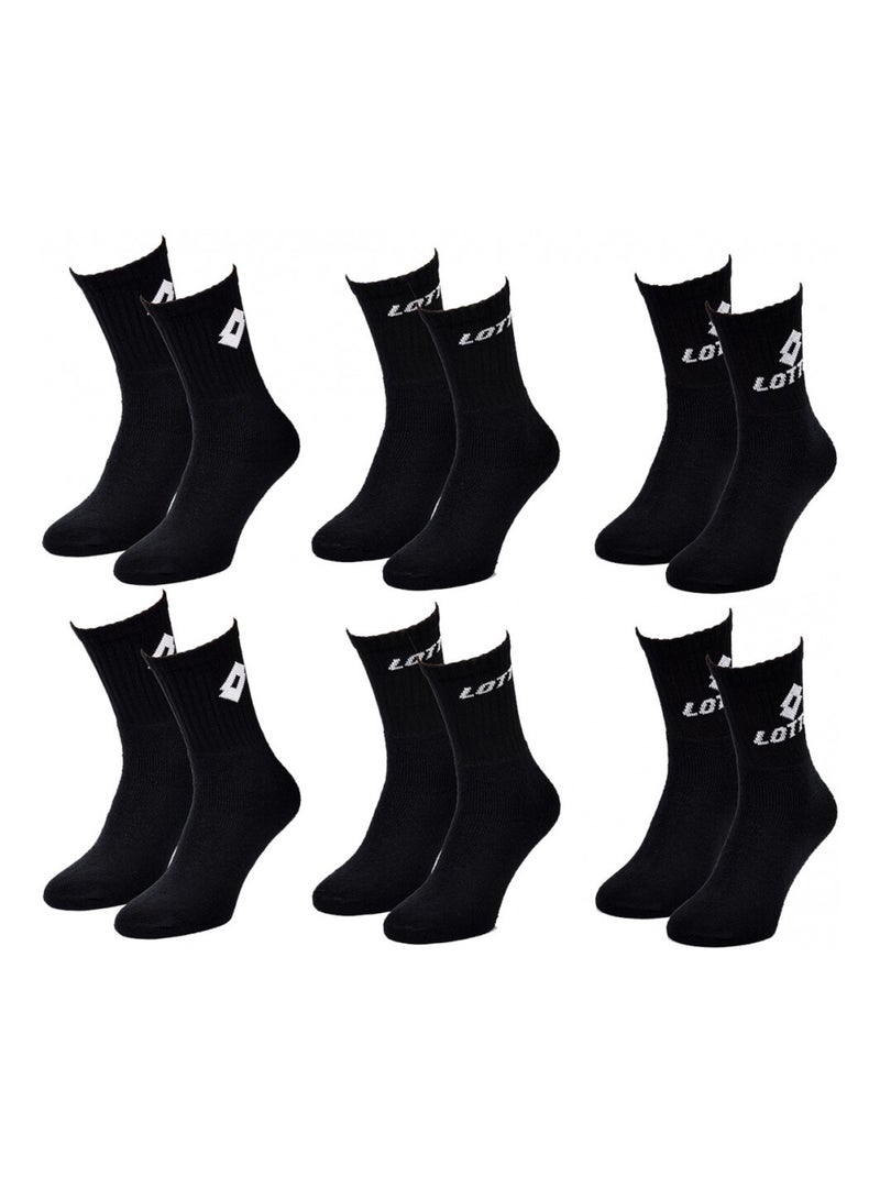 Calzini Uomo LOTTO - Confezione da 6 Nero - Kiabi
