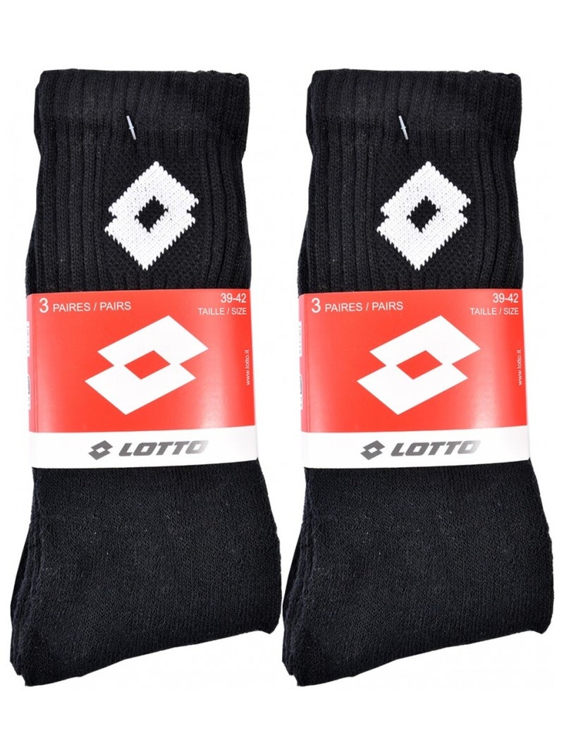 Calzini Uomo LOTTO - Confezione da 6 Nero - Kiabi
