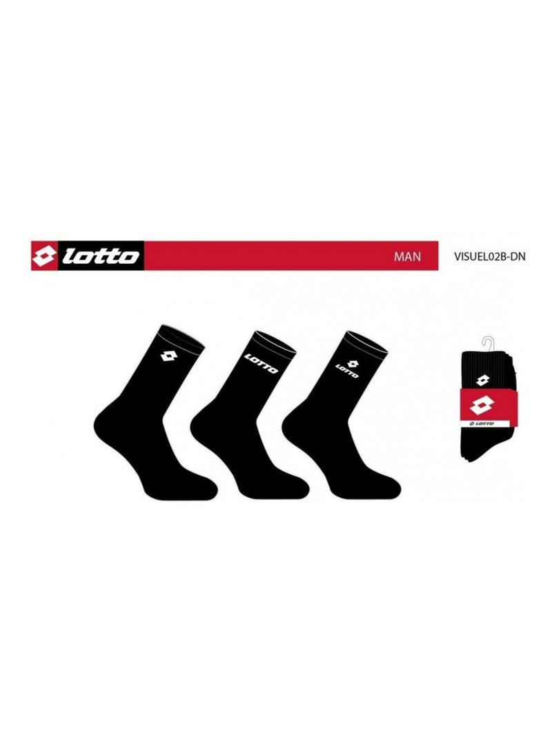 Calzini Uomo LOTTO - Confezione da 6 Nero - Kiabi