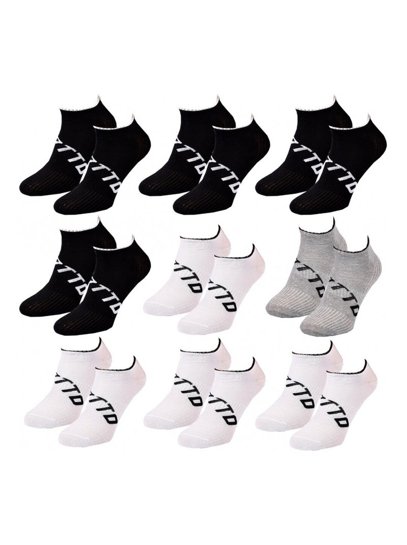 Calzini Uomo LOTTO - Confezione da 9 Nero Grigio antracite Bianco - Kiabi