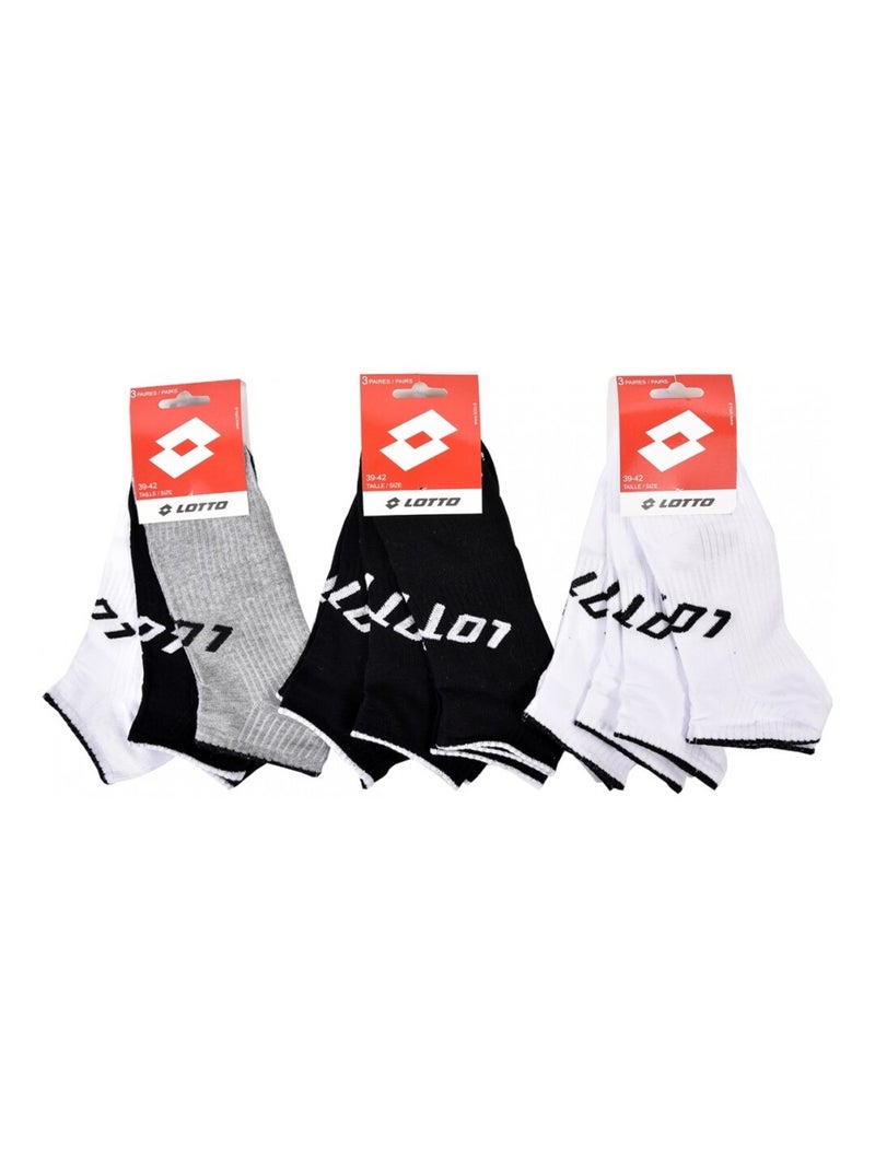 Calzini Uomo LOTTO - Confezione da 9 Nero Grigio antracite Bianco - Kiabi