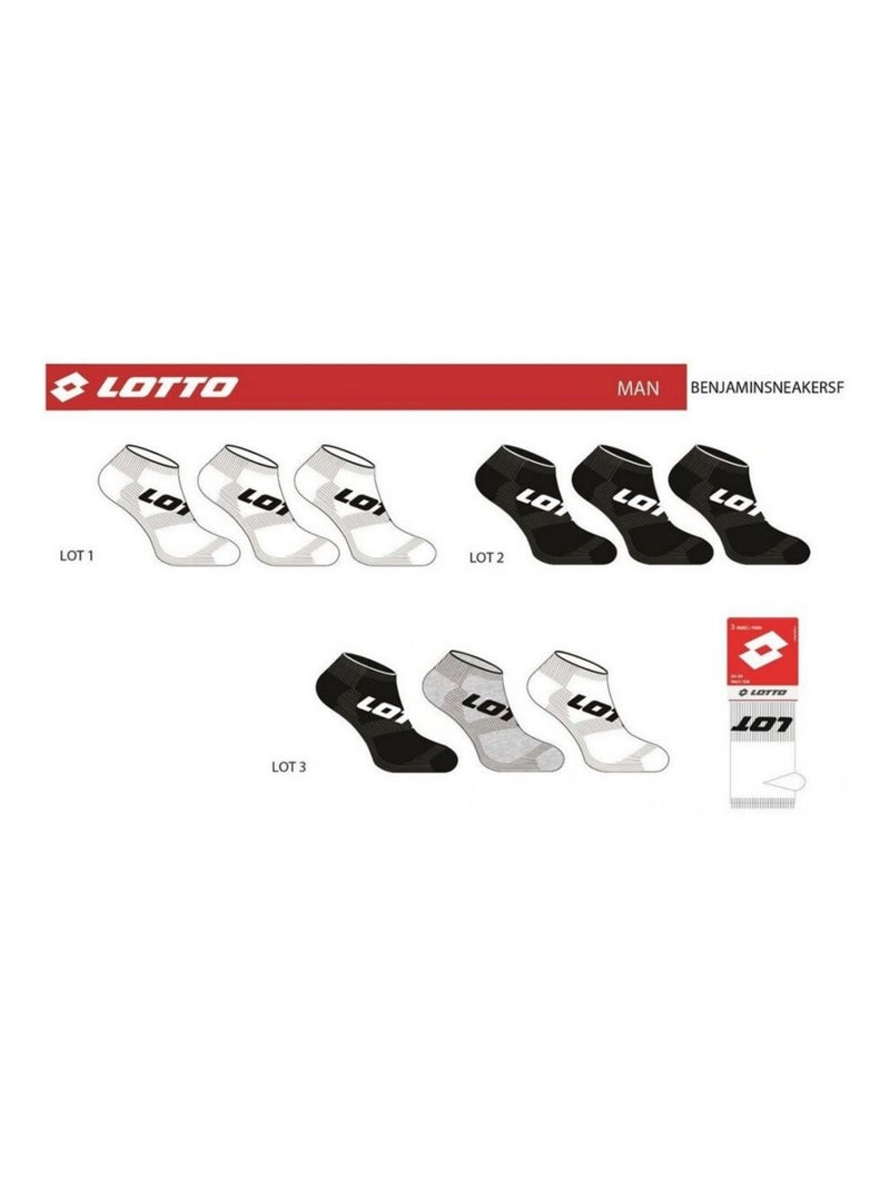 Calzini Uomo LOTTO - Confezione da 9 Nero Grigio antracite Bianco - Kiabi