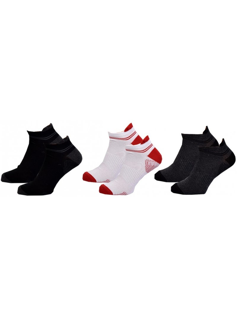 Calzini Uomo LOTTO SNEAKER - Confezione da 6 Multicolore - Kiabi