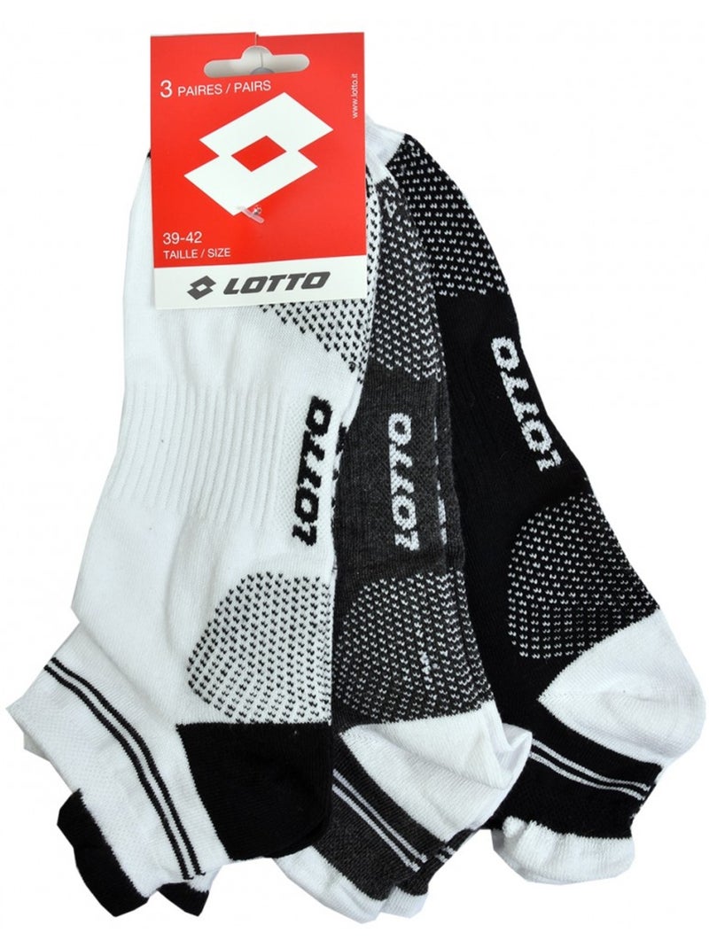 Calzini Uomo LOTTO SNEAKER - Confezione da 6 Multicolore - Kiabi