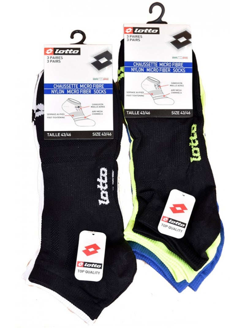 Calzini Uomo LOTTO SNEAKER - Confezione da 6 Multicolore - Kiabi