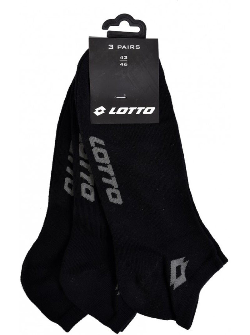 Calzini Uomo LOTTO SNEAKER - Confezione da 6 Nero - Kiabi