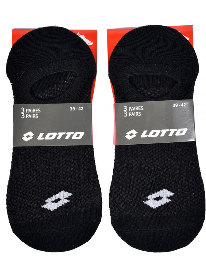 Calzini Uomo LOTTO SNEAKER - Confezione da 6 Nero - Kiabi