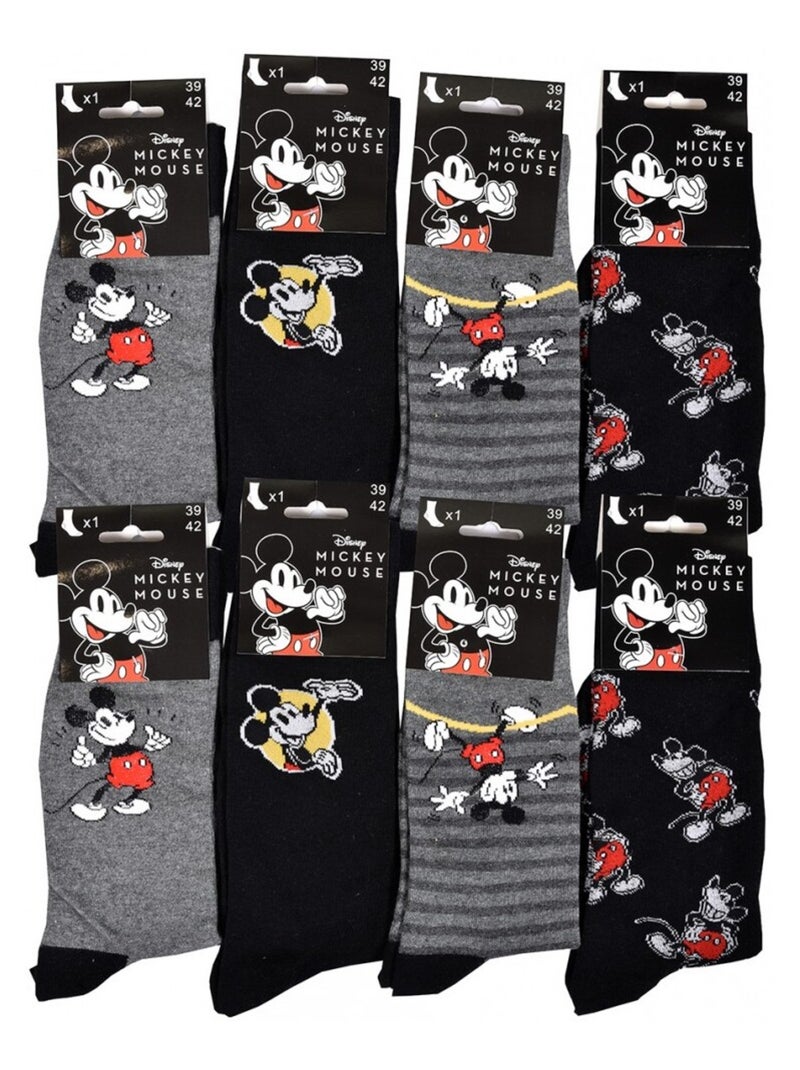 Calzini Uomo MICKEY - Confezione da 8 Grigio nero grigio - Kiabi