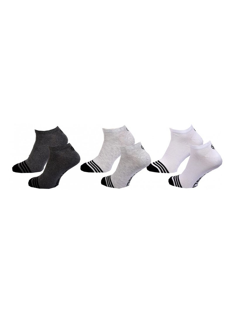 Calzini Uomo NO PUBLIK - Confezione da 6 Grigio grigio bianco - Kiabi