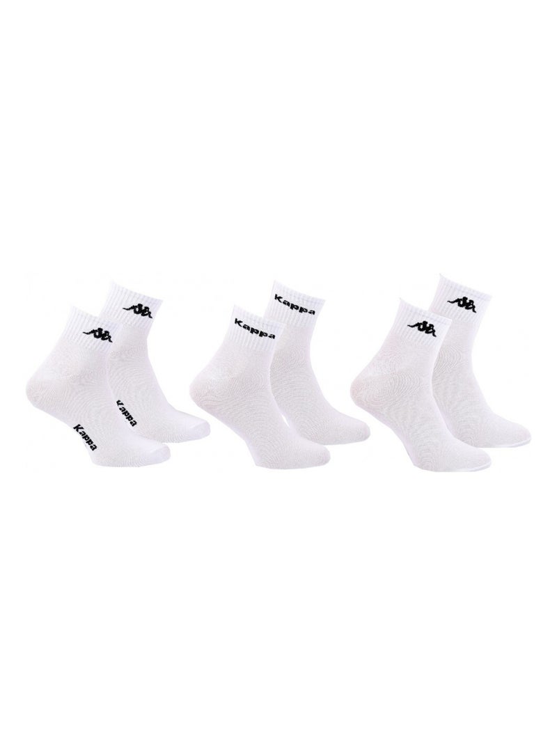 Calzini Uomo QUARTER KAPPA - Confezione da 6 Bianco - Kiabi