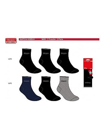 Calzini Uomo QUARTER KAPPA - Confezione da 6