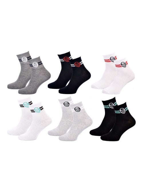 Calzini uomo Sergio Tacchini quarter - Confezione da 6 - Kiabi Calzini uomo Sergio Tacchini quarter - Confezione da 6 - Kiabi