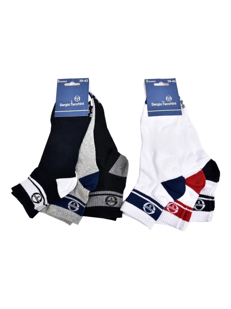 Calzini Uomo SERGIO TACCHINI Socquettes QUARTER - Confezione da 12 Multicolore - Kiabi