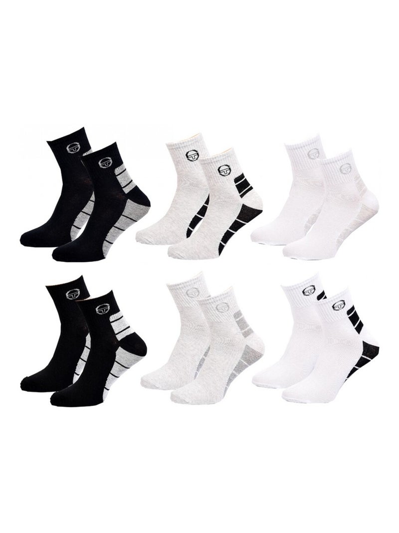 Calzini Uomo SERGIO TACCHINI Socquettes QUARTER - Confezione da 12 Multicolore - Kiabi
