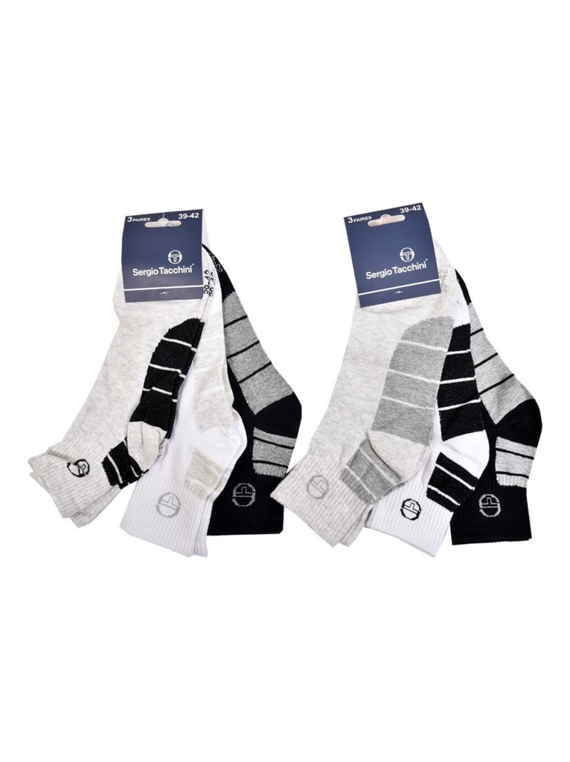 Calzini Uomo SERGIO TACCHINI Socquettes QUARTER - Confezione da 12 Multicolore - Kiabi