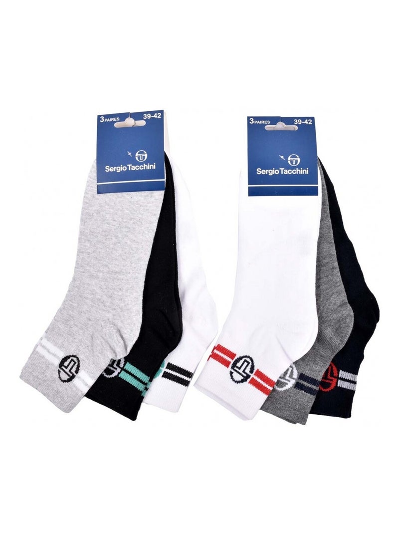 Calzini Uomo SERGIO TACCHINI Socquettes QUARTER - Confezione da 6 Multicolore - Kiabi