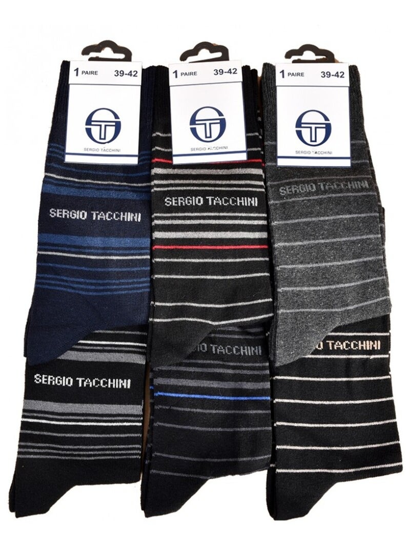Calzini uomo Sergio Tacchini Sport Cotone - Confezione da 6 Multicolore - Kiabi
