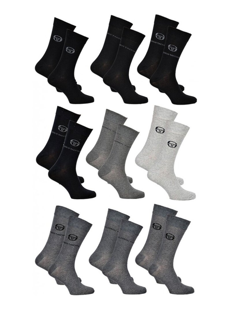 Calzini uomo Sergio Tacchini Sport, Urbano, Comfort in Cotone - Confezione da 9 Multicolore - Kiabi