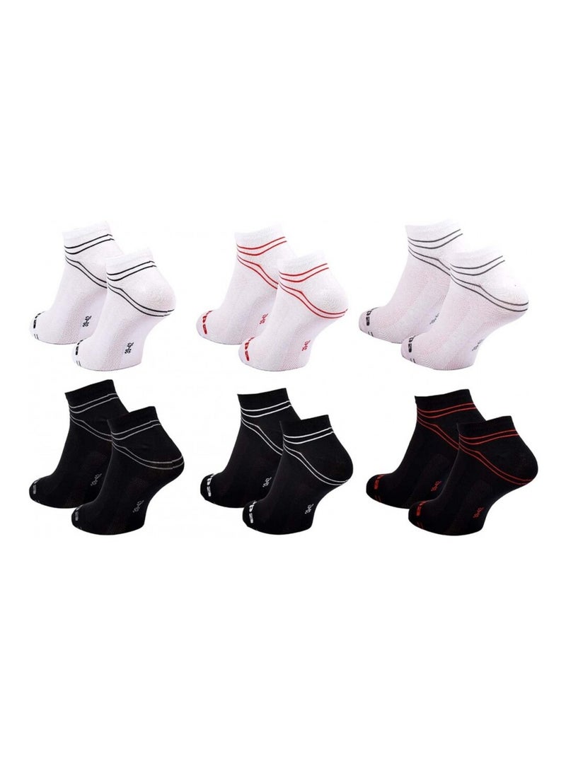 Calzini Uomo SNEAKER KAPPA - Confezione da 6 Bianco Multicolore Nero - Kiabi