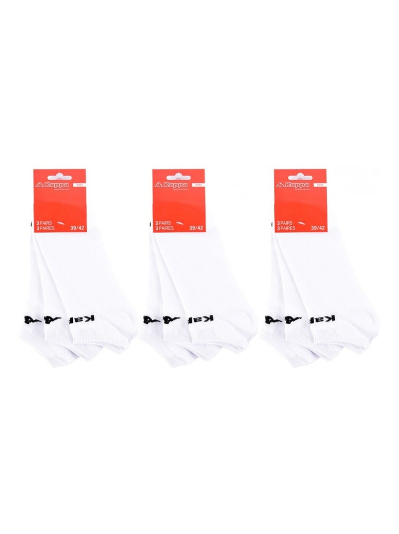 Calzini Uomo SNEAKER KAPPA - Confezione da 9 Bianco - Kiabi