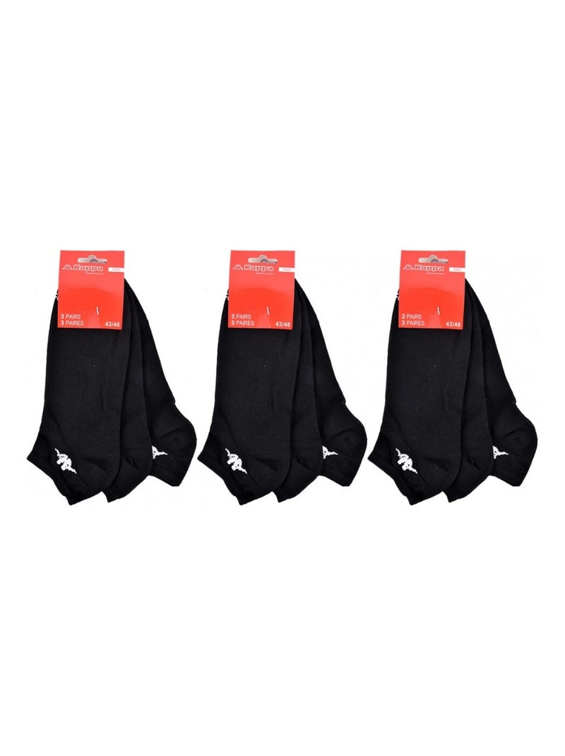 Calzini Uomo SNEAKER KAPPA - Confezione da 9 Nero - Kiabi