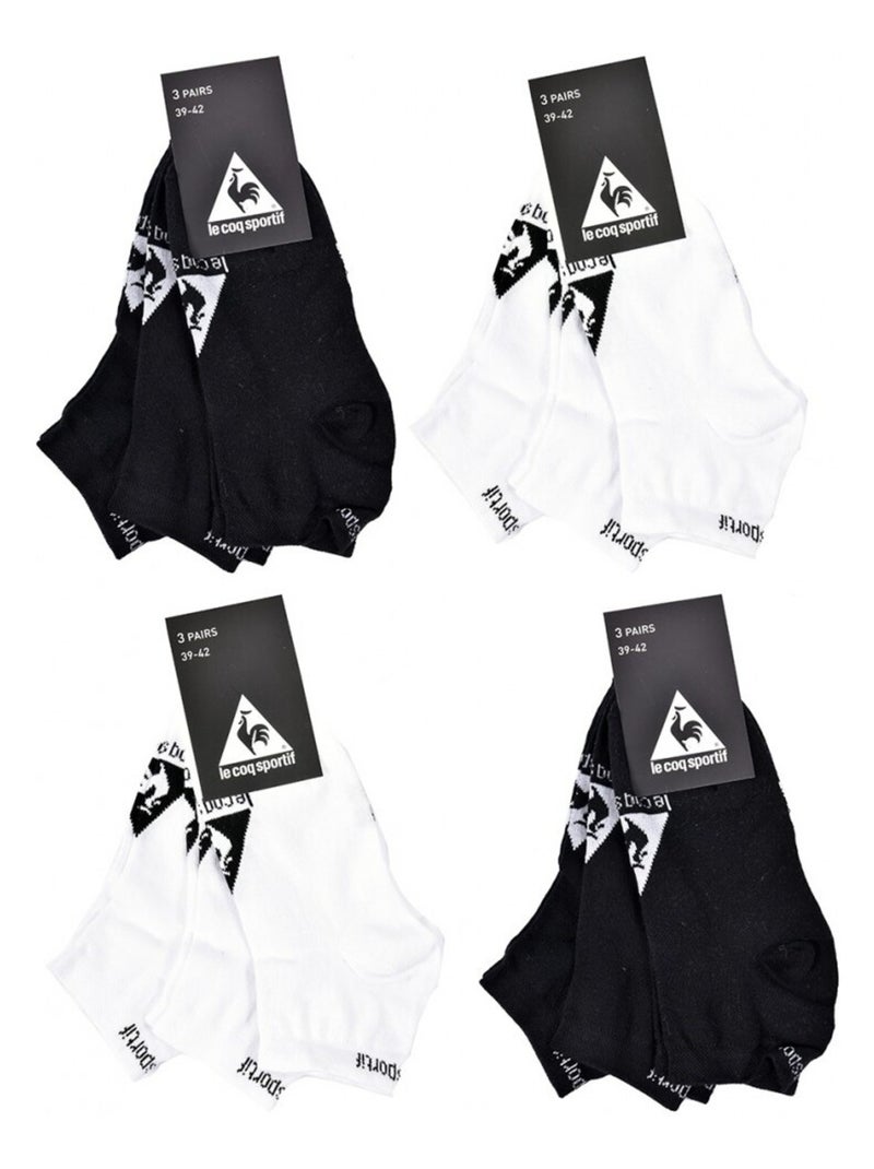 Calzini Uomo SNEAKER LE COQ SPORTIF - Confezione da 12 Bianco Nero - Kiabi