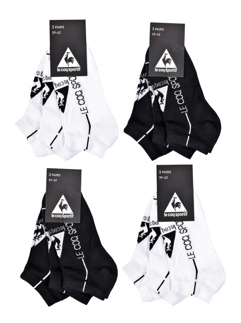 Calzini Uomo SNEAKER LE COQ SPORTIF - Confezione da 12 Nero Bianco Bianco - Kiabi