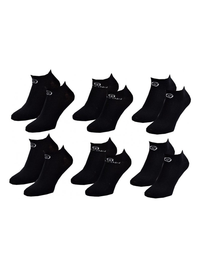 Calzini Uomo SNEAKER SERGIO TACCHINI - Confezione da 6 Nero - Kiabi