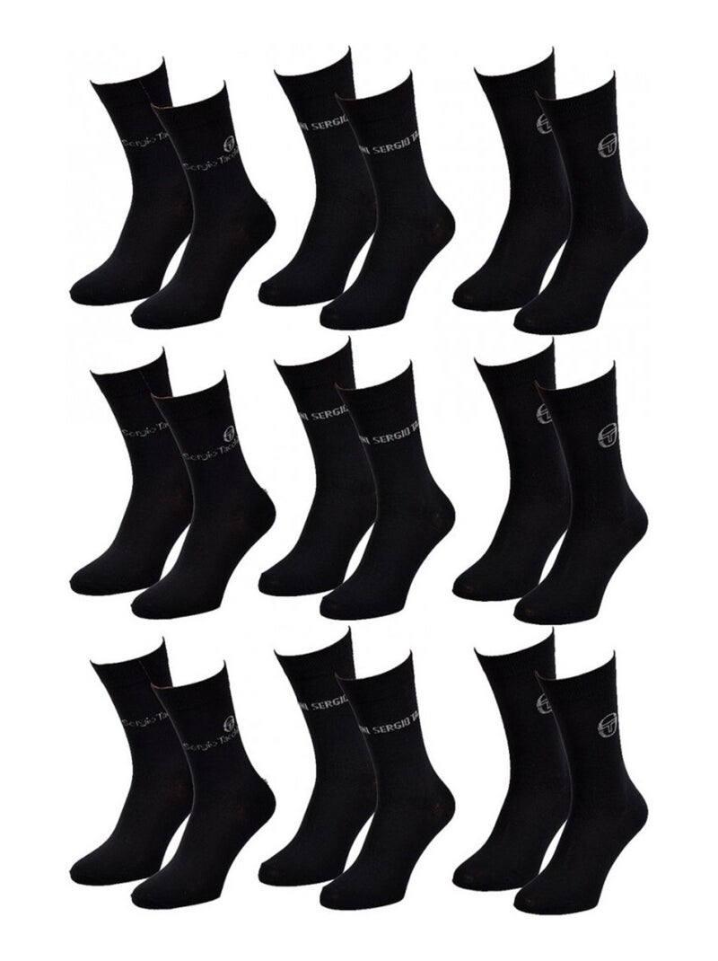 Calzini Uomo VILLE SERGIO TACCHINI - Confezione da 9 Nero - Kiabi