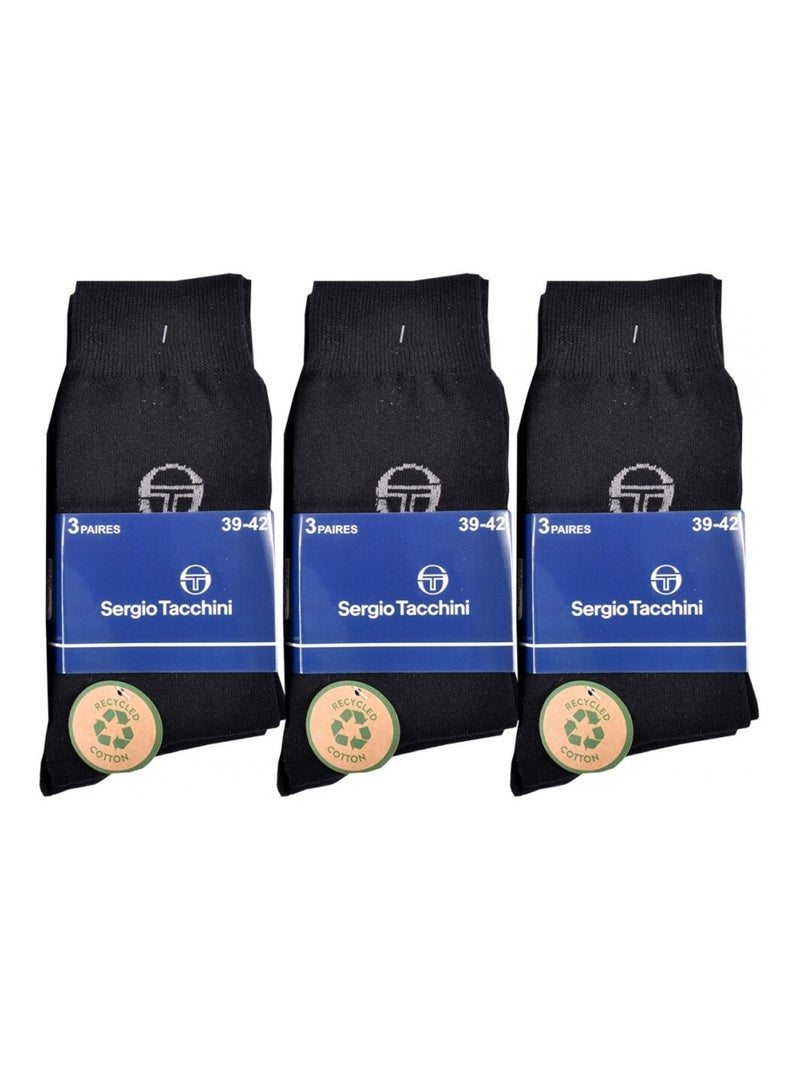 Calzini Uomo VILLE SERGIO TACCHINI - Confezione da 9 Nero - Kiabi