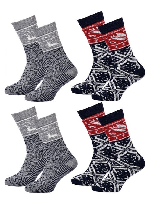 Calzini Uomo WINTER SOCKS - Confezione da 4 - Kiabi