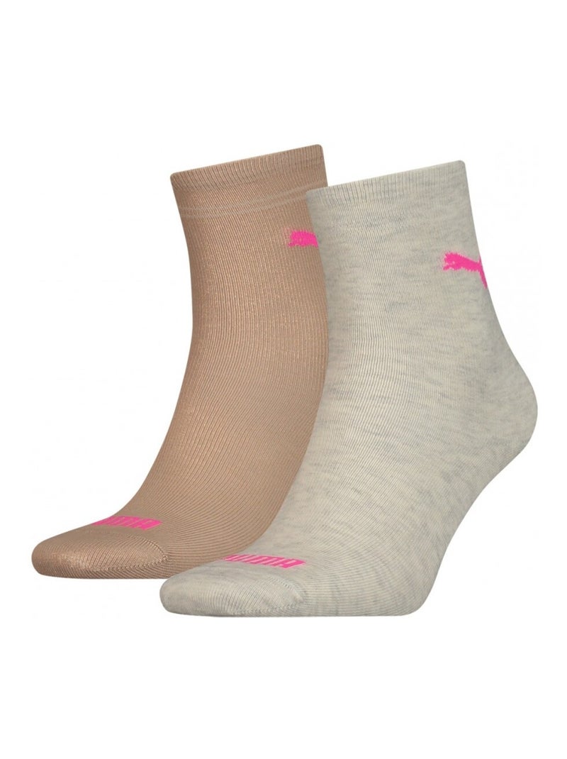 Calzini Urbani PUMA Socks CLASSIC - Confezione da 2 Beige/Bianco - Kiabi