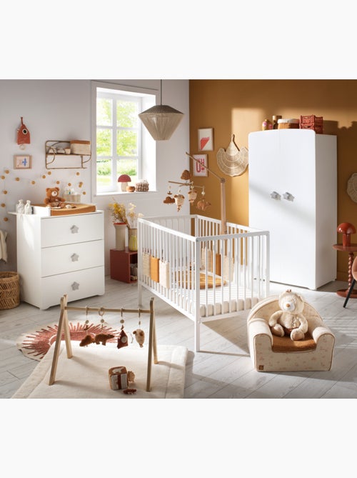 Camera completa per neonati Basic, lettino 120x60 con sponde, cassettiera fasciatoio a 3 - BABYPRICE - Kiabi