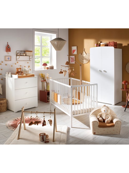 Camera completa per neonati Basic, lettino 120x60 con sponde, cassettiera fasciatoio a 3 - BABYPRICE - Kiabi