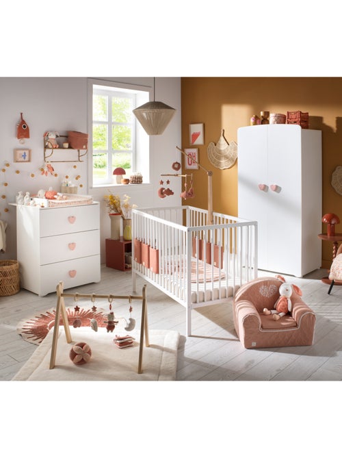 Camera completa per neonati Basic, lettino 120x60 con sponde, cassettiera fasciatoio a 3 - BABYPRICE - Kiabi