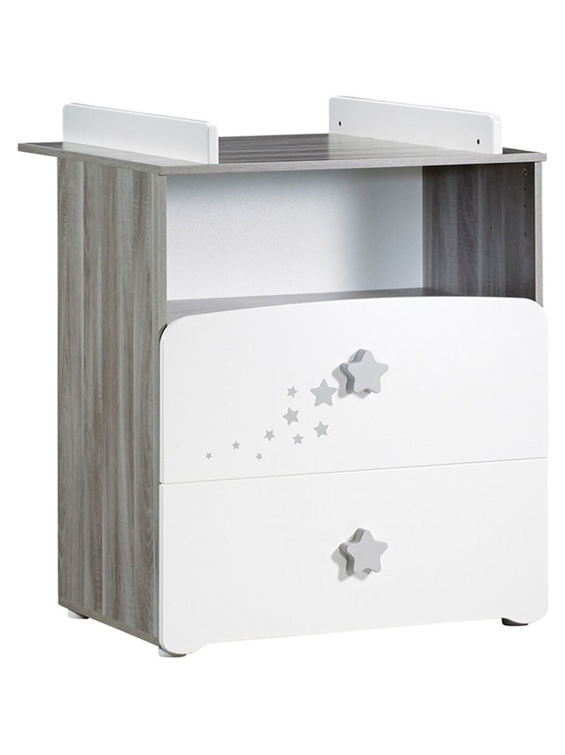 Camera doppia con letto, cassettiera e nicchia in legno - BABYPRICE Bianco - Kiabi