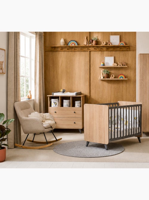 Camera per due bambini: lettino 60x120 e fasciatoio a 2 cassetti con finitura in - SAUTHON - Kiabi