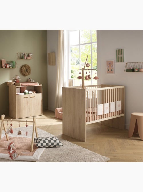 Camera per due bambini: lettino 60x120 trasformabile e fasciatoio a 2 ante con finitura - SAUTHON - Kiabi