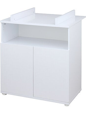 Camera per neonati duo: lettino 120x60 e cassettiera fasciatoio a 2 ante bianco - BABYPRICE