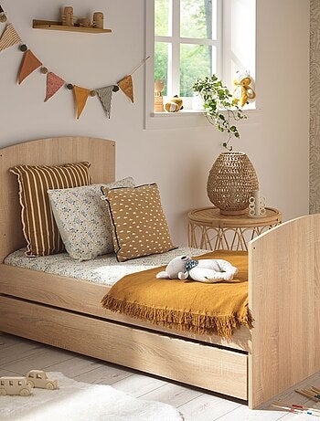 Cameretta Access, letto 140x70cm e cassettiera - Quercia - SAUTHON