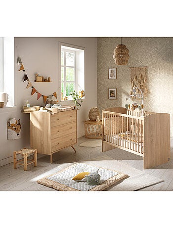 Cameretta completa Access, letto 120x60cm e cassettiera - Quercia - SAUTHON