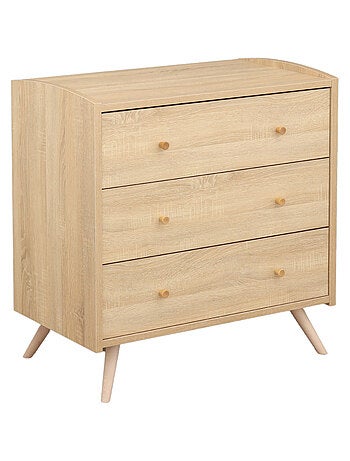 Cameretta completa Access, letto 120x60cm e cassettiera - Quercia - SAUTHON